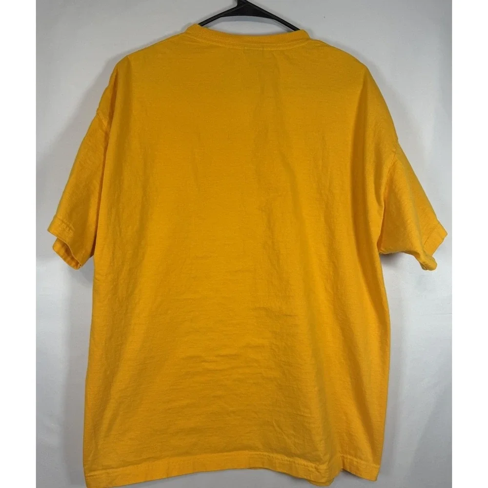 Komatsu Excavator Men's XL Yellow Graphic T-Shirt Heavy Equipment Construction